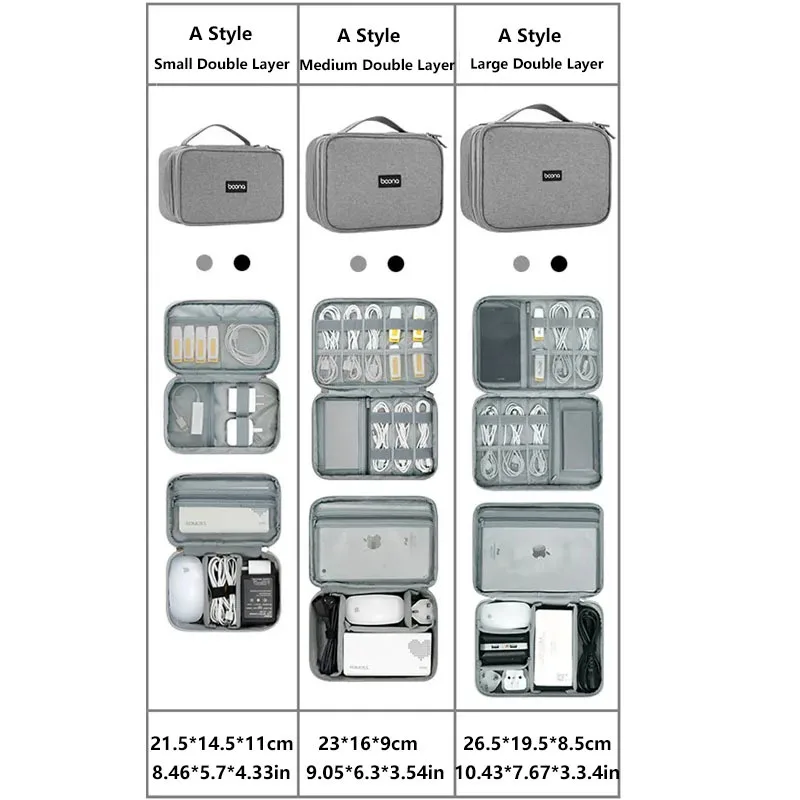 Shockproof Digital Storage Bag Electronics Devices Accessories Digitals Pack Waterproof USB Charger Plug Cable Organizer Pouch