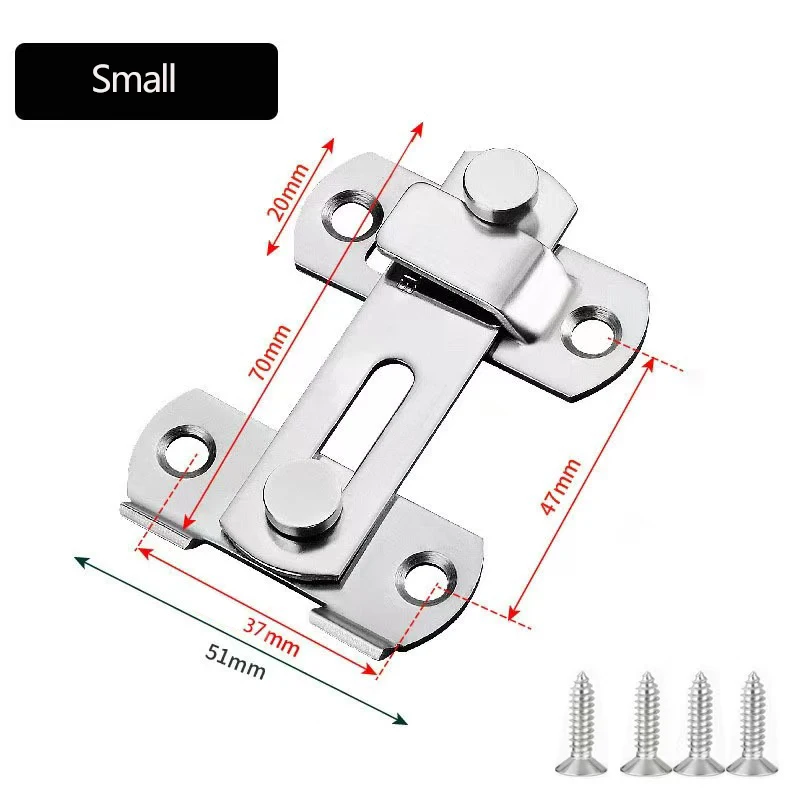 Verrous de porte coulissants en acier inoxydable, 1 pièce, quincaillerie pour porte de grange, placa
