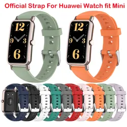 Correas de silicona de 16MM para Huawei Watch Fit Mini, Correa deportiva con botón oficial para Huawei Watch, Mini pulsera