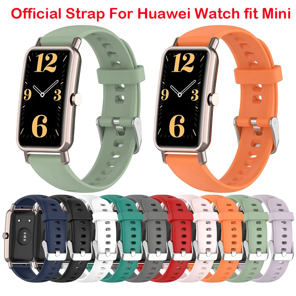 16MM Bands For Huawei Watch Fit Mini Strap Official Button Silicone Watch Band Sports Strap For Huawei Watch Fit Mini Bracelet