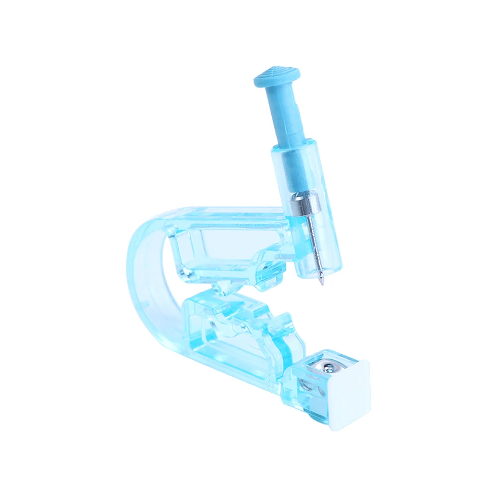 Crystal Ear Stud Nasal Nail Transparent Blue Nose Ear Piercing Tool Ear Nail Tool Earring Piercer Machine Wearing Ear Device