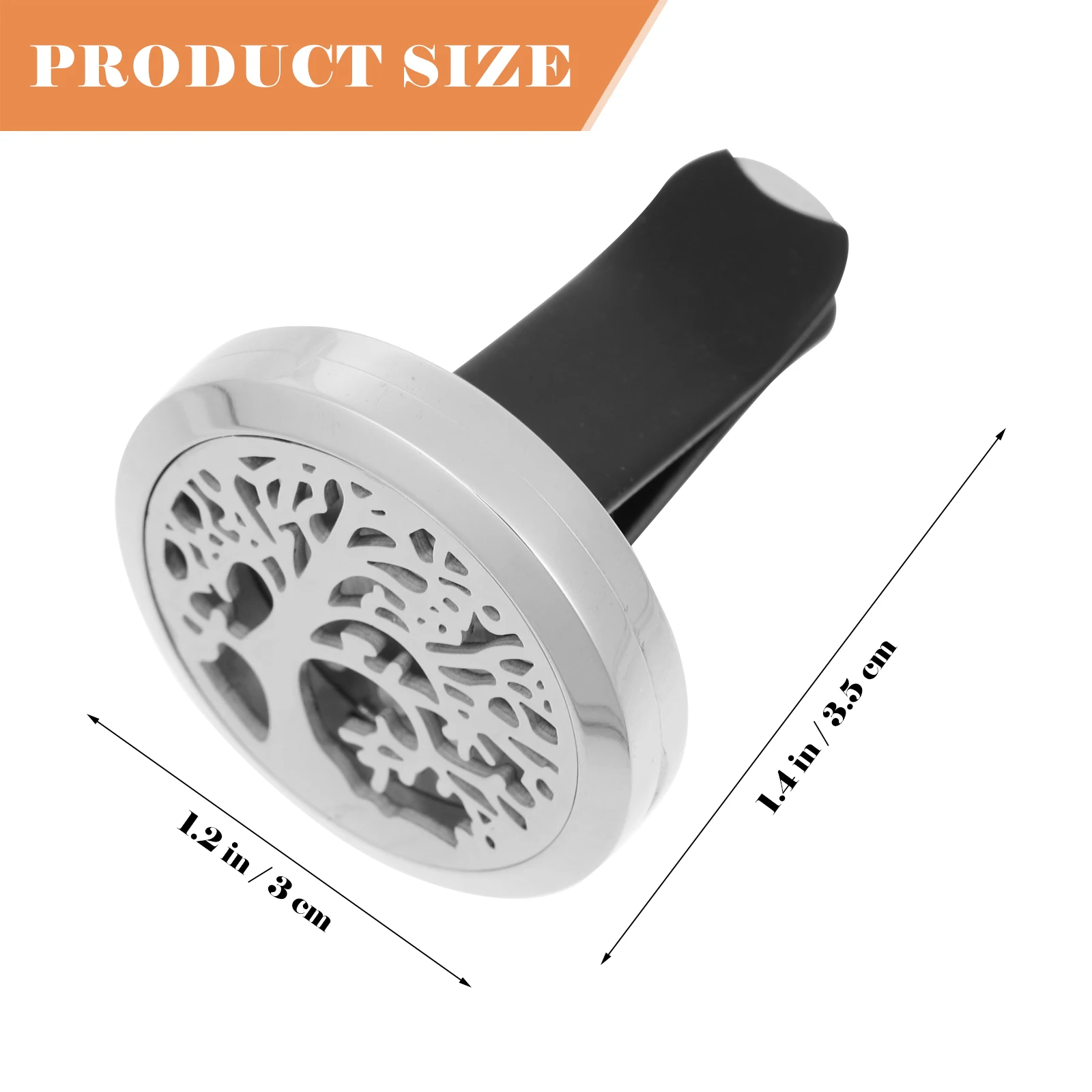 

Essential Oil Diffusion Clip Aromatherapy Refill for Car Hollow Stainless Steel Accessory Perfume Diffuser Vent Fragrance