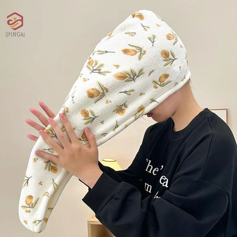 Quickly Dry Hair Hat Super Absorbent Soft Bathroom Women Head Towels Girls Cute Hair Towel Hair Dry Wrap Bonnets