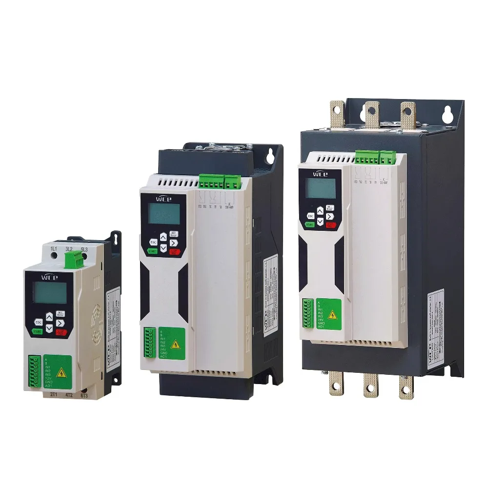 18.5kW-37kW 3 Phase Smart Motor Soft Starter, Built-in Bypass AC Motor Drive 220V-440V, IP65 Protection with RS485 Communication