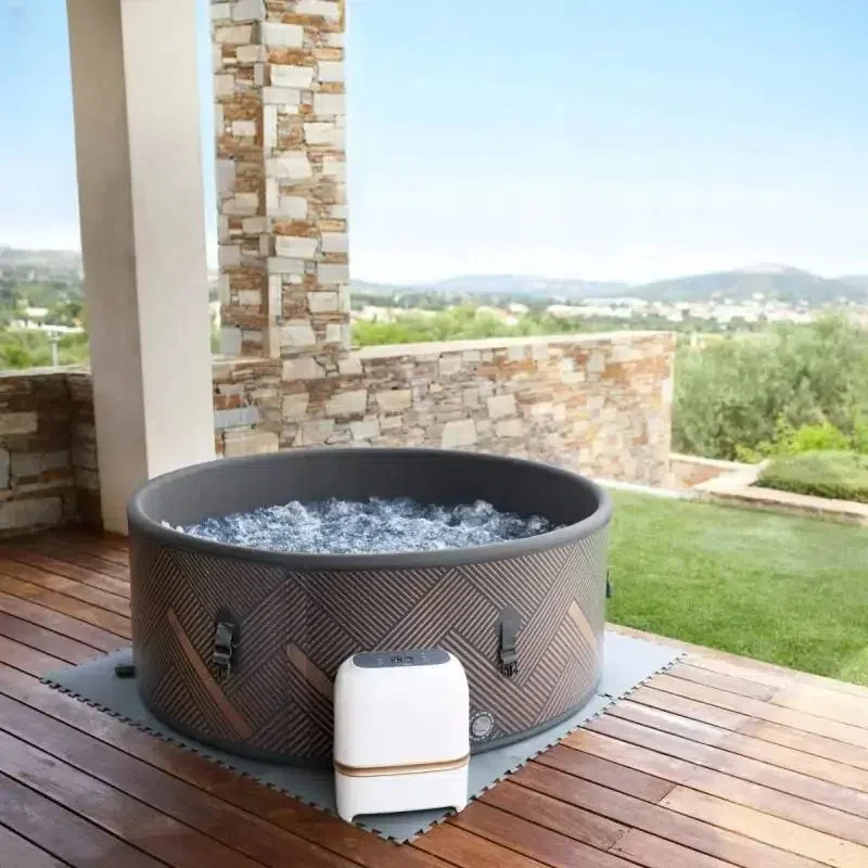 Inflatable Hot Tub Spa 2 Person Portable Outdoor with Massage Function Soothing Jets and Cover