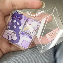 Wanderer Scaramouche Cat Box Lunch Rectangle Acrylic Keychain Pendant Style Holder Key Ring for Bag Phone Accessories Jewelry