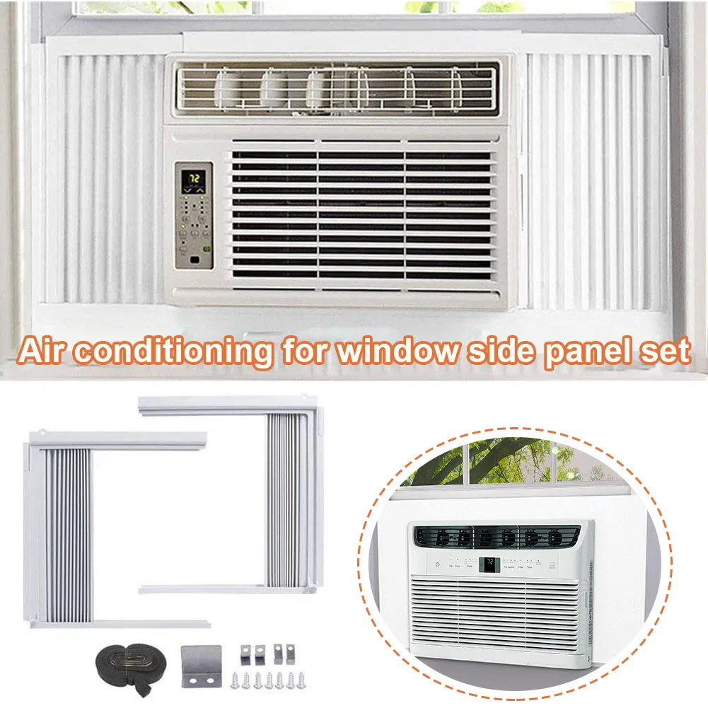 For Window AC Side Panels with Frame Set and Accordion Filler Kit Offering Adjustable Fit and Dust Proof Design