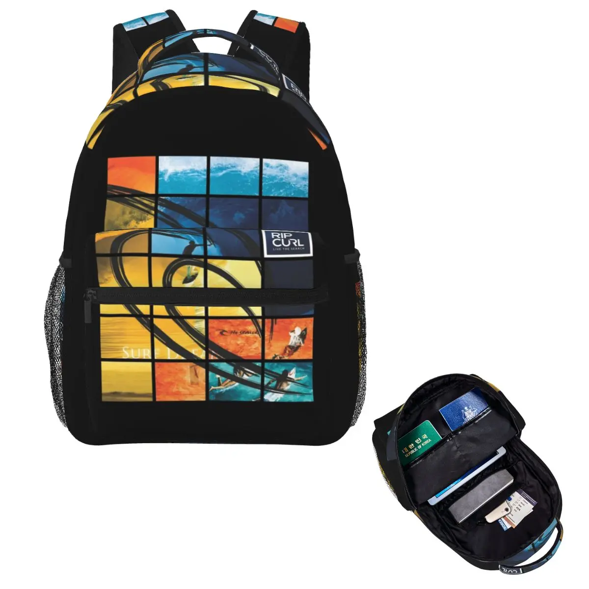 

Posters Rip Curl Skates Logo Throw Pillow Backpack Hot Sale Daypack Large Capacity Children BookBag School Bag Shoulder Bags