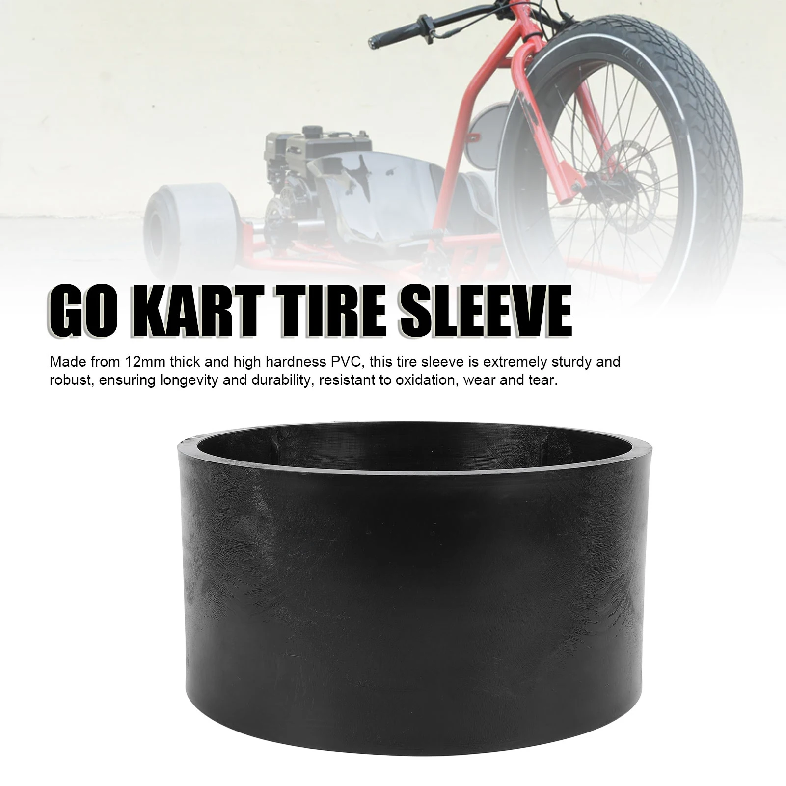 Go Kart Tire Sleeve 10×4.5-5 for Coleman Drift Trike ScooterX PVC Front Tire Drift Sleeve Secure Fixation Traction Reduction OEM