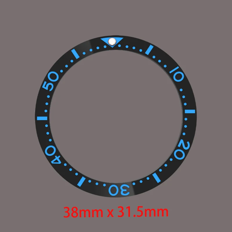 

38mmx31.5mm Flat Ceramic Watch Bezel Insert for SKX007 SKX009 SRPD NH35 NH36 Movement Watch Bezel Ring Parts Mod