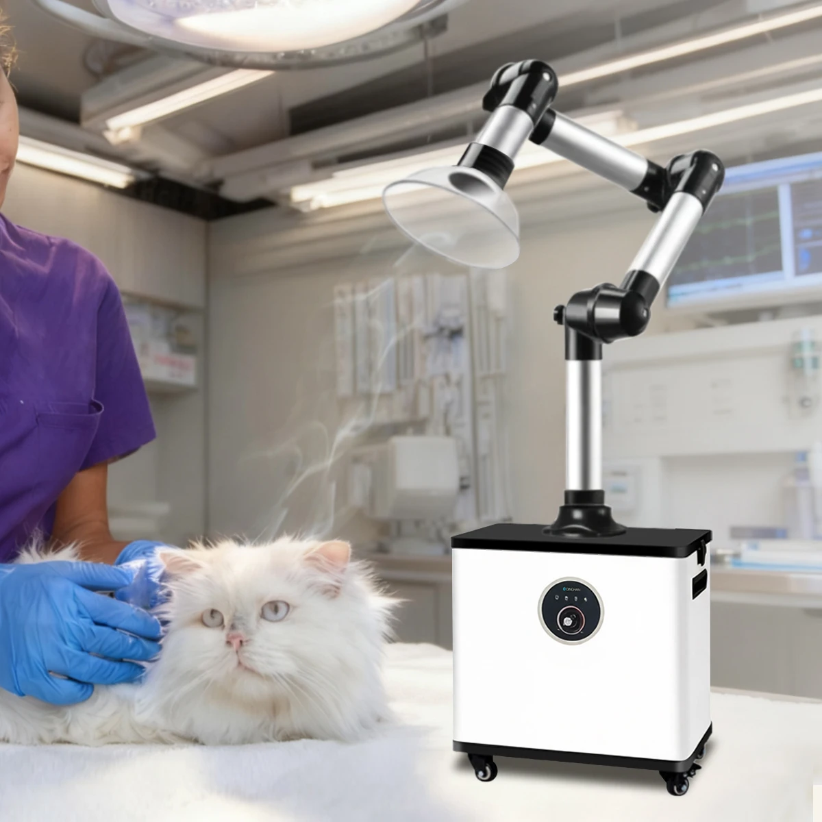 New C O2 Laser Surgical Smoke Evacuator with 4-Stage Filtration for Veterinary Use