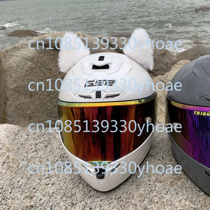 Motorcycle Helmet for Men and Women Summer Heavy Locomotive Full Face Helmet Four Seasons Universal Running Racing Women