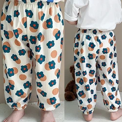 Baby Boys Girls Pants 2-9T Toddlers Summer Thin lantern pants Cute Print Soft Muslin Clothes Pants Pantalons