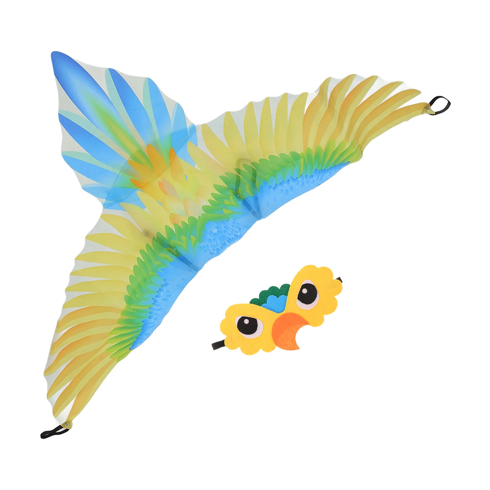 

1Set Bird Costume Parrot Wing Bright Color Cape with Headband Halloween Kids Cosplay Costume Toddler Wings Toddler Wings