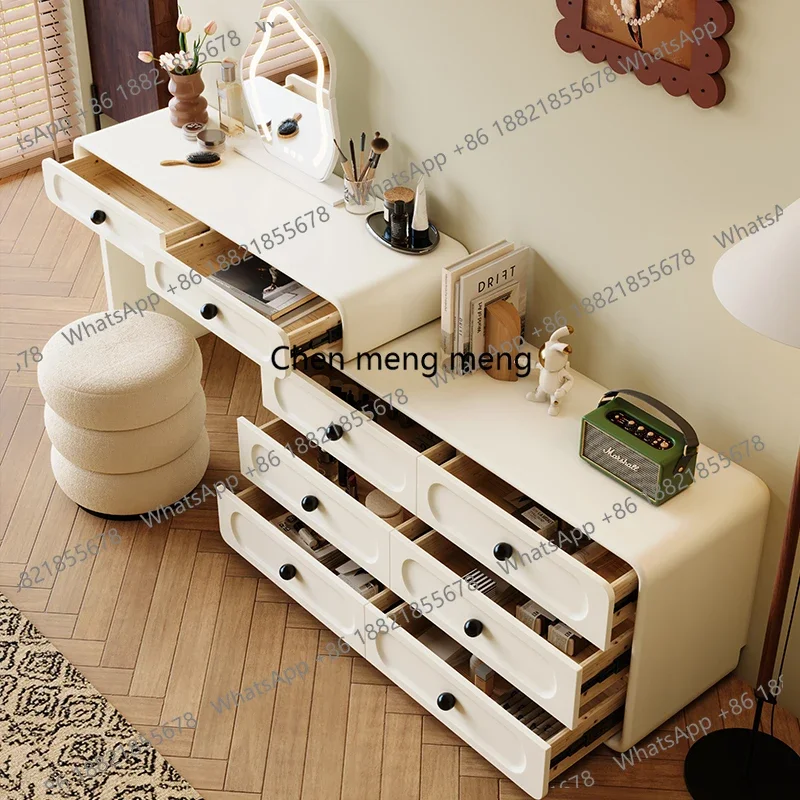 

F5822 Trendy Nordic Dressing Table Design Makeup Modern Luxury Vanity Table Creative Aesthetic Coiffeuse De Chambre Bedroom Fur