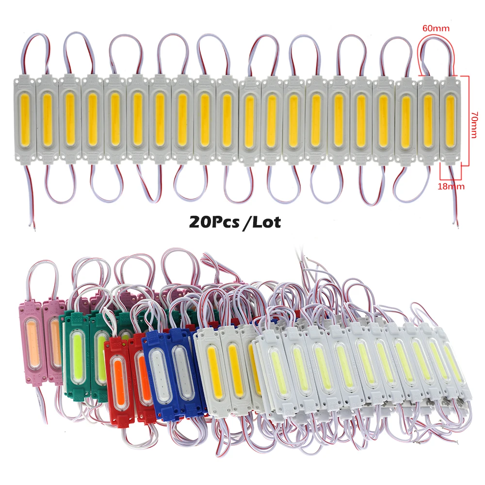 LED Module DC12V 2W Waterproof LED Modules for Outdoor Advertisement Design Backlight Module RGB White Blue Red Green 20pcs/lot