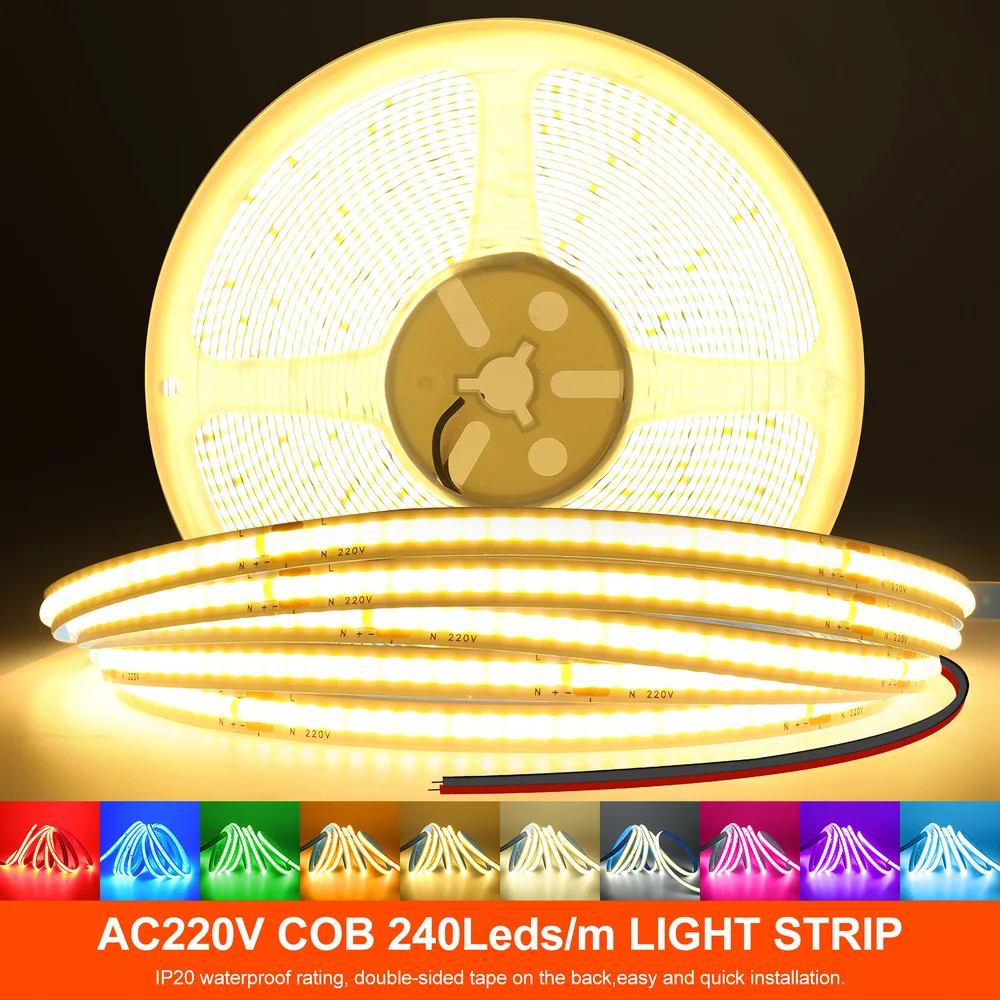 fita-de-led-cob-220v-5m-10m-15m-20m-50m-240-leds-adesiva-vermelha-verde-azul-gelo-rosa-branco-quente-roxa-flexivel-8mm-pcb-iluminacao
