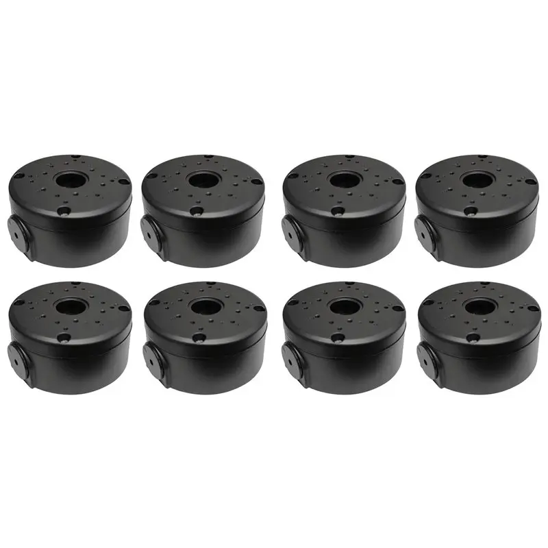 New Plastic Universal Junction Box For Bullet & Dome IP Security Camera Mount Bracket (Black-8 Pack)
