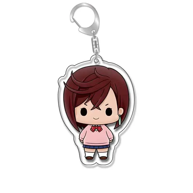 Anime Dandadan Momocute Momo Acrylic Cartoon Key Ring Keychain Jewelry Friends Children Gift Accessories Bag Charms Pendant