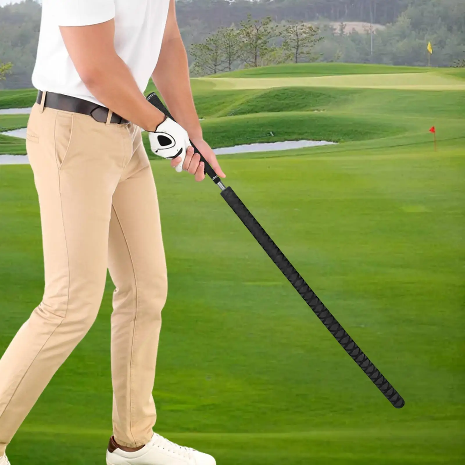 

Golf Swing Training Stick Comfortable Handle Golf Swing Practice Tool Warm up Rod for Balance Strength Rhythm Adults Gift