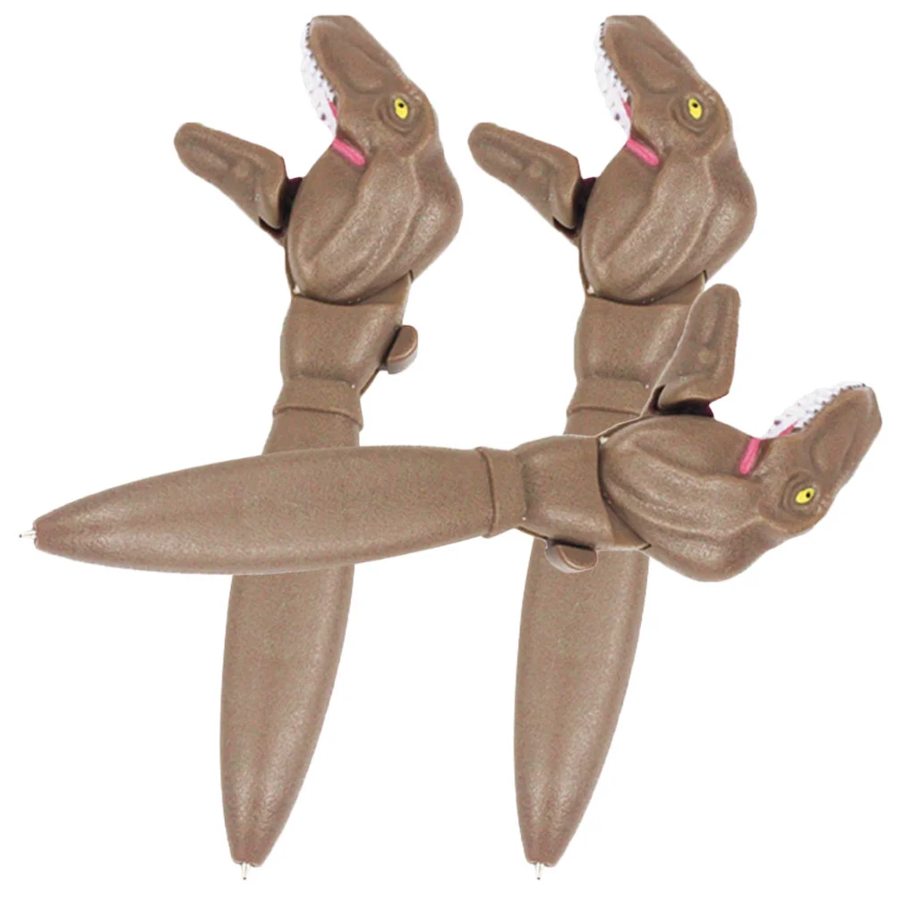 

3Pcs Unique Dinosaur Shaped Ballpoint Pens Lightweight Comfortable Grip Pens for Students and Office Workers Ball Point Pen