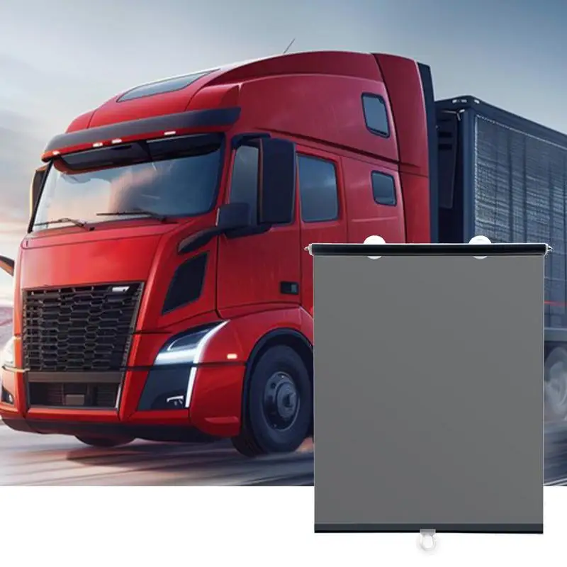 

Truck Windshield Sunshade Retractable Car Front Window Sunshade Suction Cup High-Definition Transparent Sun Protection Shade For