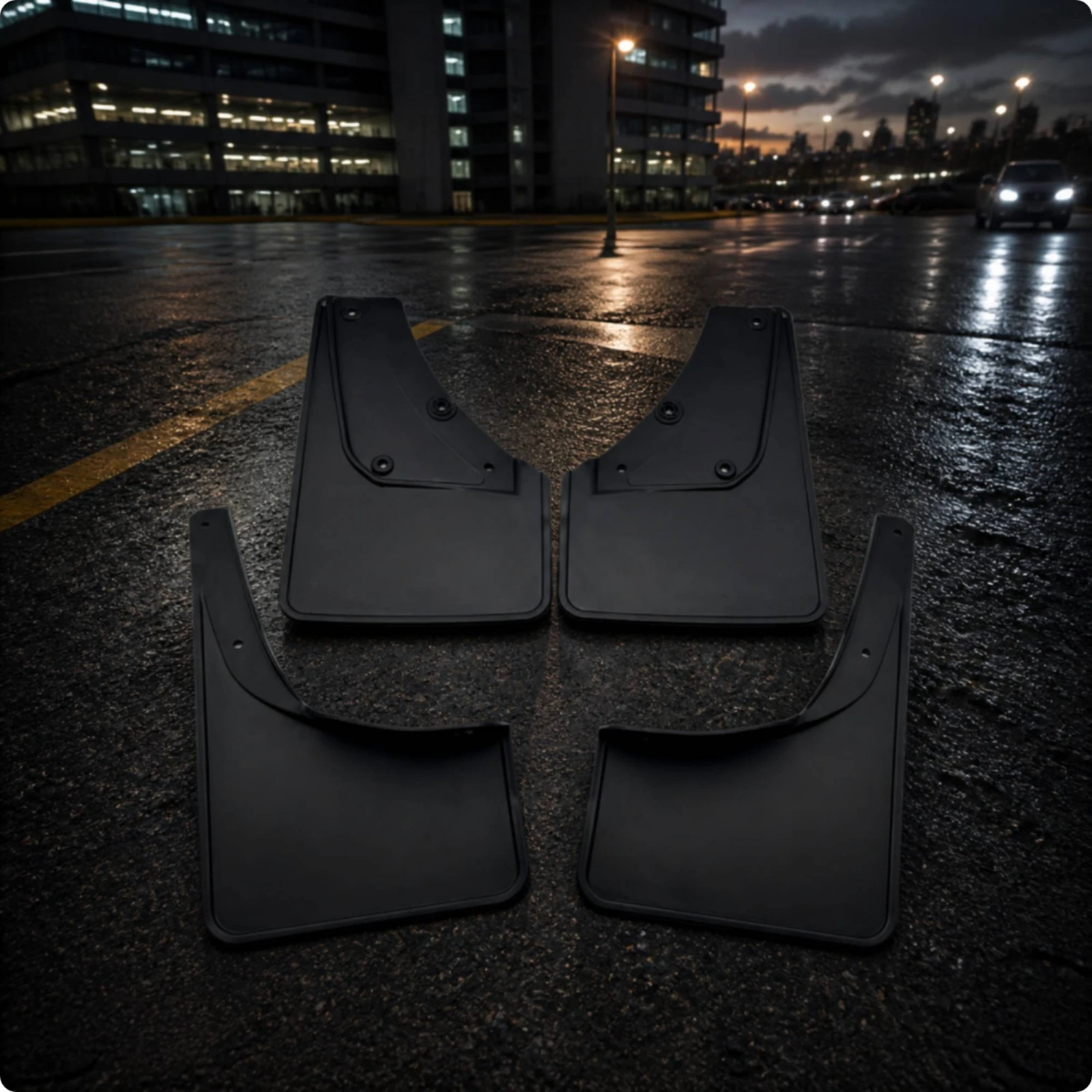 4 Pieces Wheel Arch Mudguard Robust Molded Plastic Mudguard Quarter Panel Mudflap Impact Resistant Vehicle Part Strong