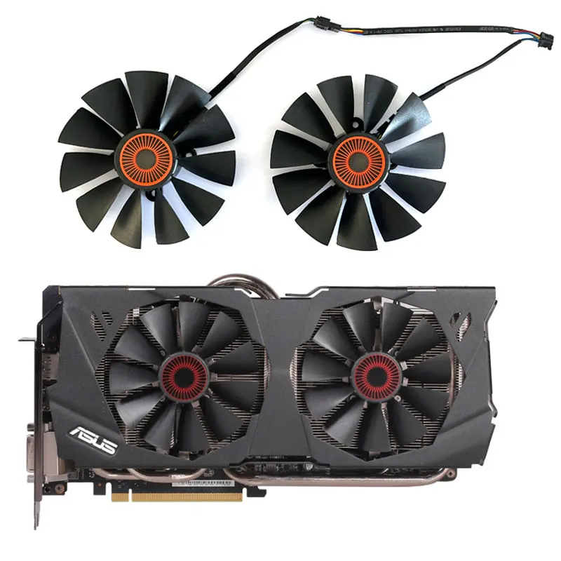 95MM New For ASUS STRIX GTX970 980 980Ti 780 780Ti R9 380 285 DirectCU II OC Graphics Card Replacement Fan FD10015H12S