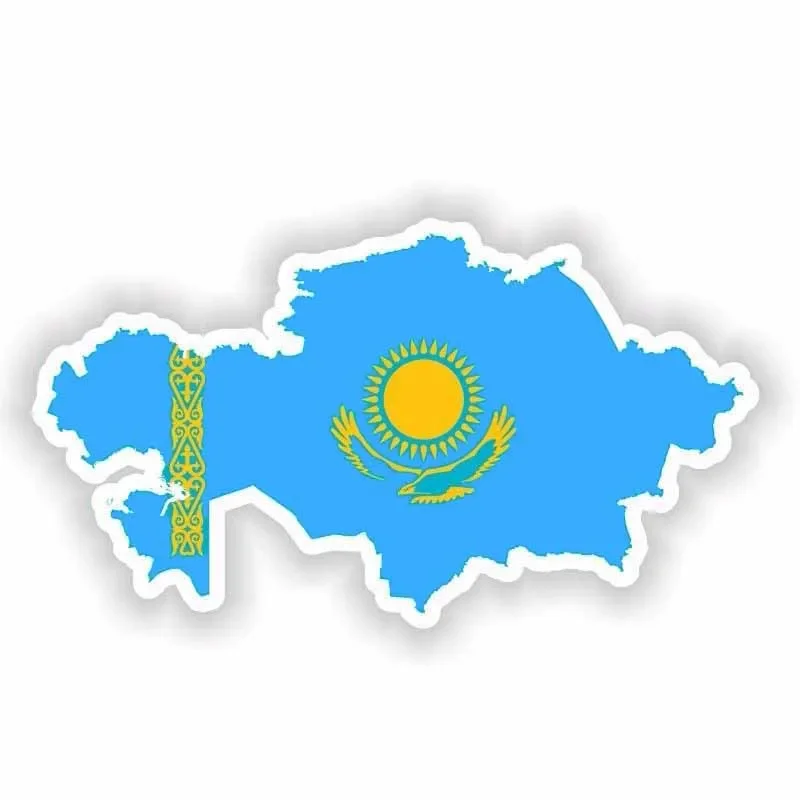 

Accessories KAZAKHSTAN Map Flag Decal Waterproof Reflective Sunscreen Helmet Car Sticker