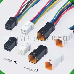 8 Pin Auto Waterproof Electronic Connector Wire Harness Butt Plug For 08R-JWPF-VSLE-S 08T-JWPF-VSLE-S JWPF-VSLE-D