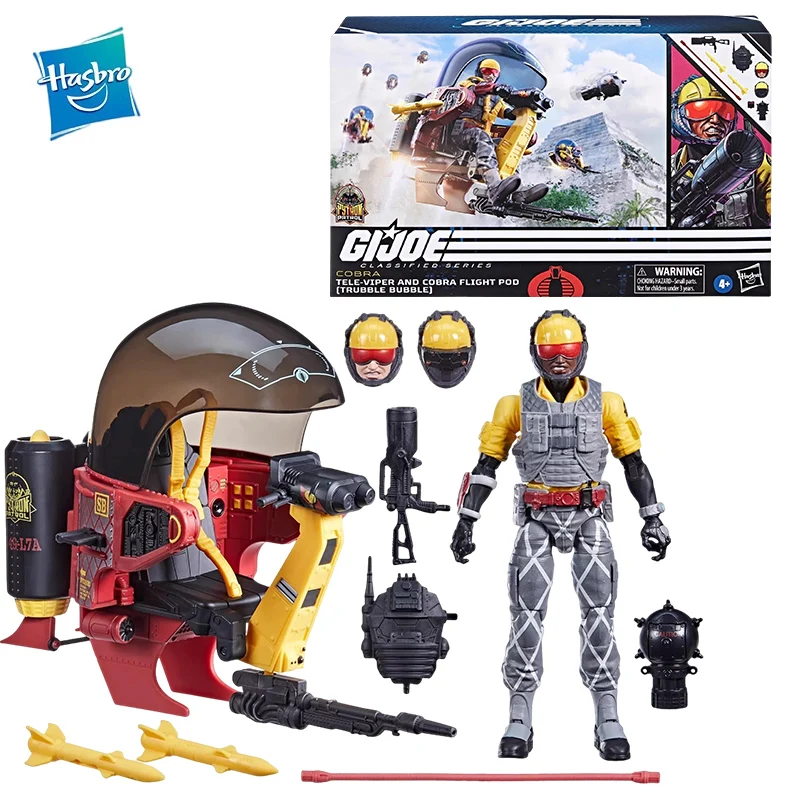 

Original Hasbro G.I. Joe Python Patrol Classified Series Cobra Tele-Viper And Cobra Flight Pod Anime Figure Action Figure Toys