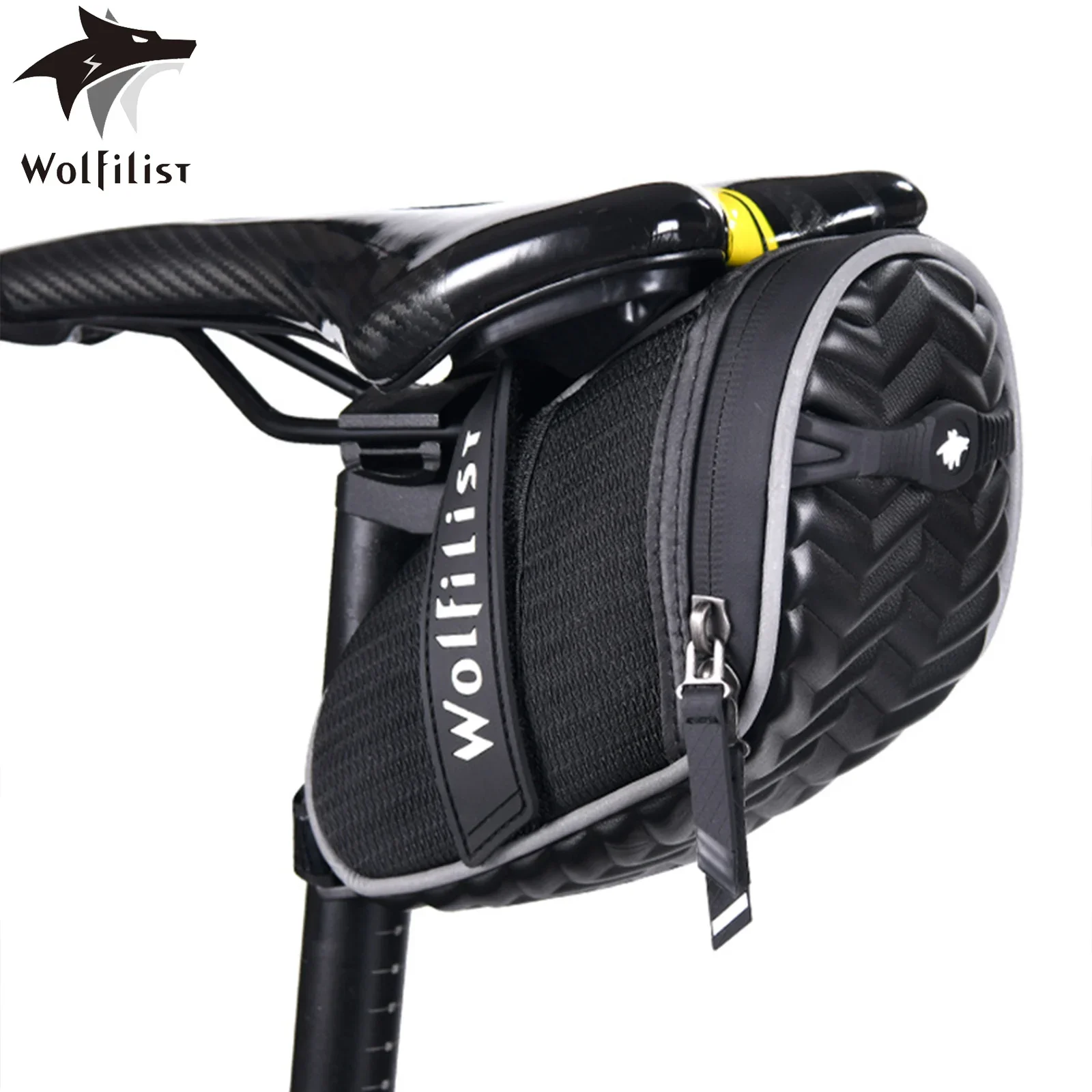 WOLFILIST Bike Saddle Bag/Seat Bag, Cycling Wedge Pack, Bike Seat Storage Bag for Mountain Road Bikes Bicycle Accessories