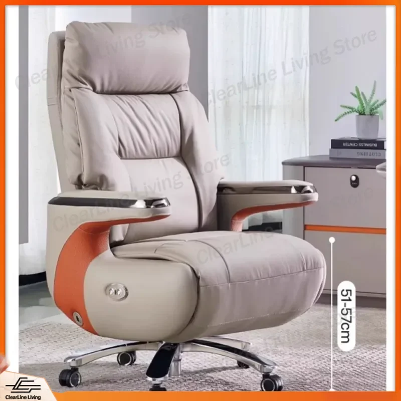 for Intelligent Leather Boss Chair Large Reclining Massage Seat Light Luxury High End Comfortable Sedentary Relief