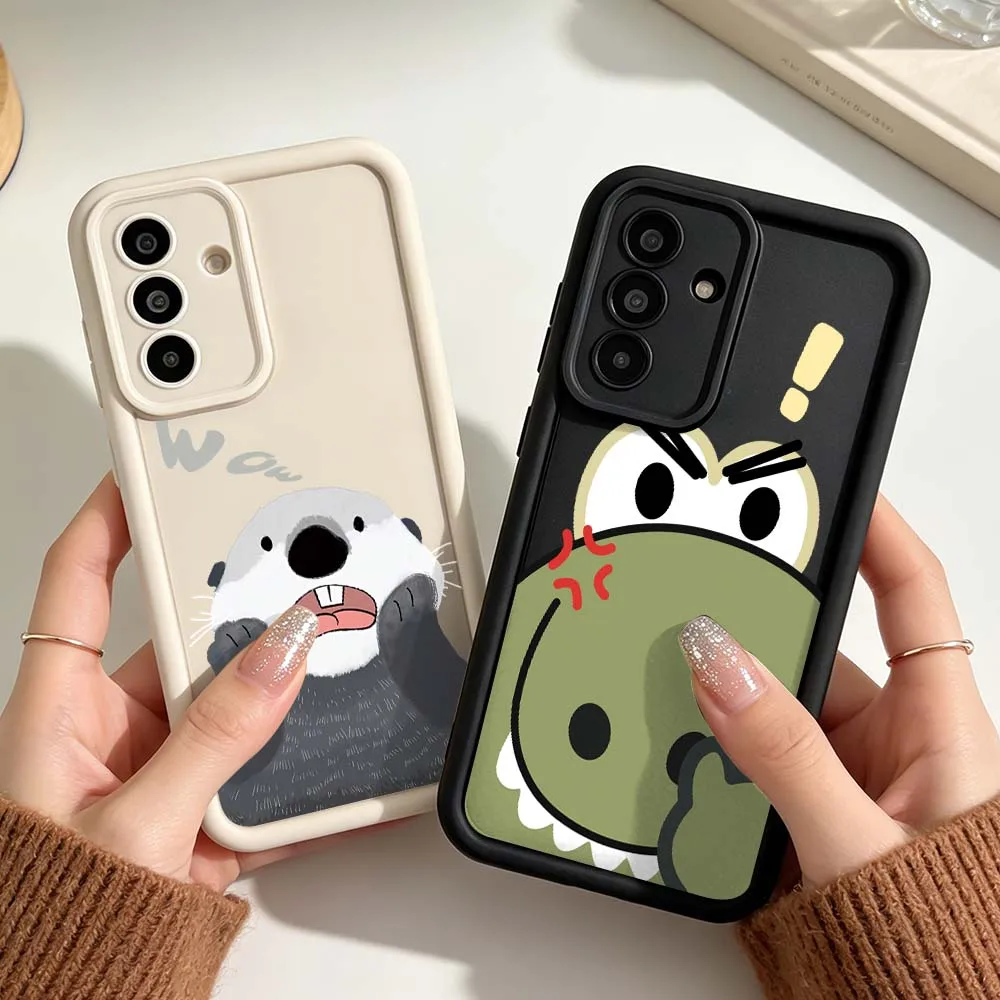 Crocodile Otter Wow Face For Samsung A03 A04 A05 A06 A07 A24 A23 A22 A21s A17 A16 A15 A14 A13 A12 5G Eye Ladder Phone Case