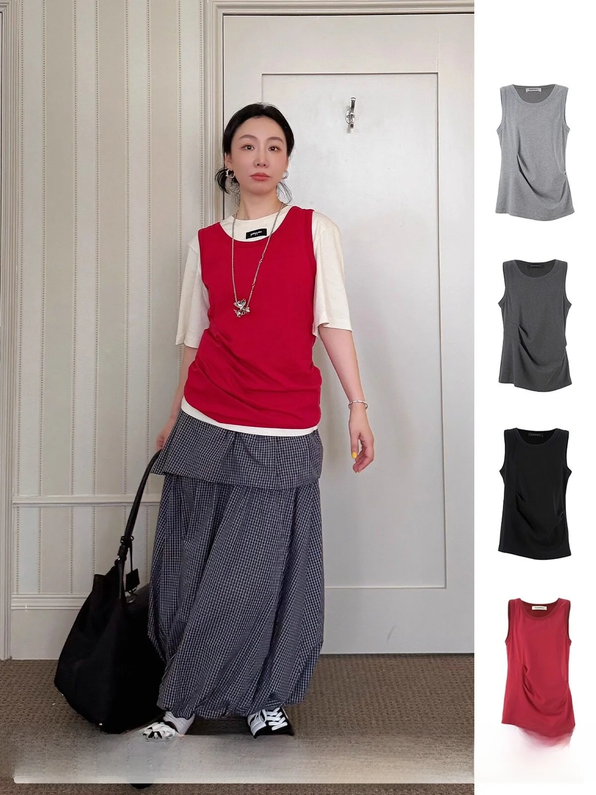 

Бренд YOEYYOU: Плиссированный топ из хлопковой смеси с круглым вырезом для осени и зимы, повседневный, ручной работы, в стиле Quanti