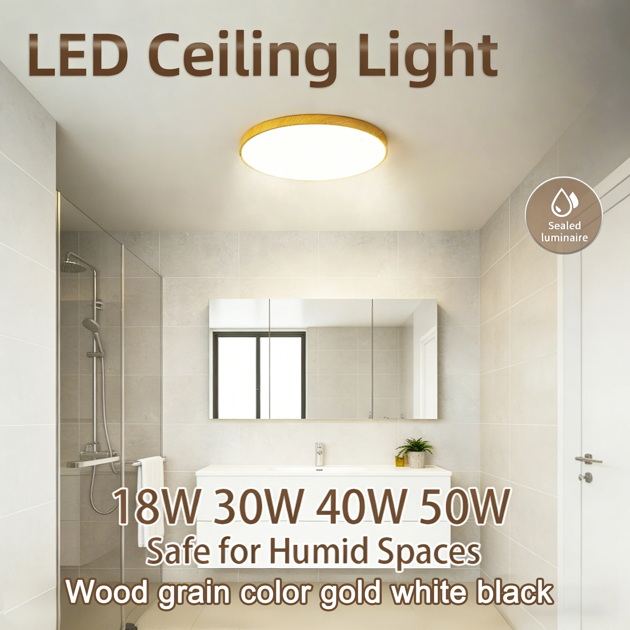 LED Ceiling Lights Chandelier Ceiling Lamp Waterproof Gold Black 40W Home Living Room LED Lights for Room Decorating Interior