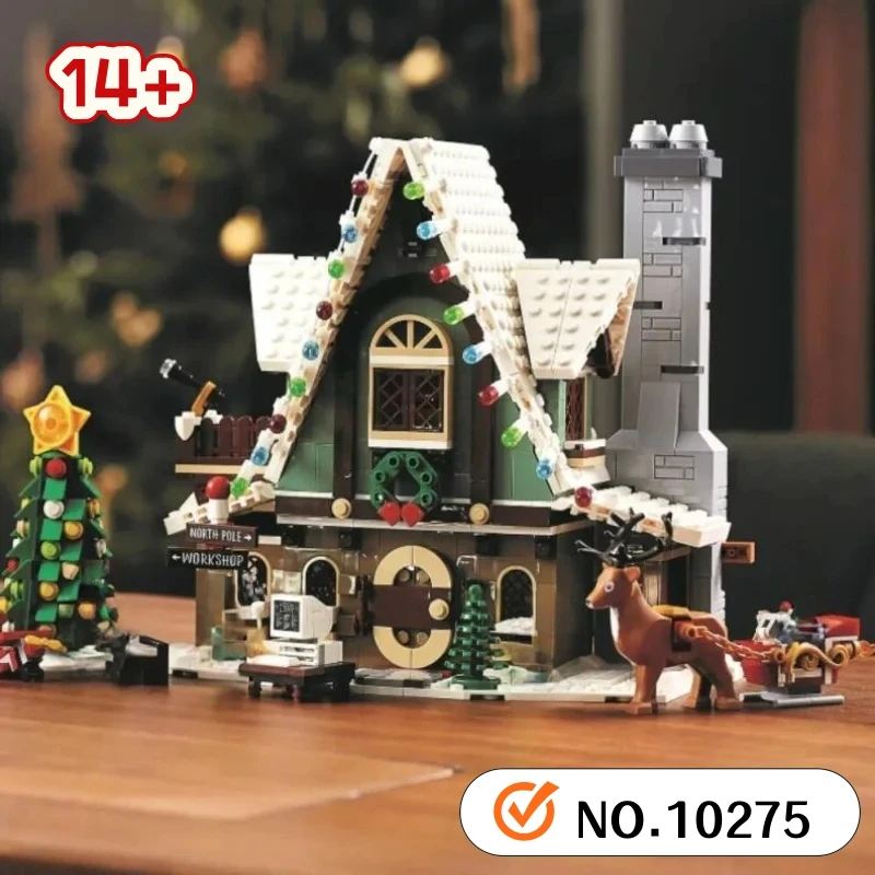 

В НАЛИЧИИ 1197 деталей, совместимых с 10275, Набор для творческой сборки «Домик фей», Конструктор для детей, Рождественский подарок, Зимний декор для дома