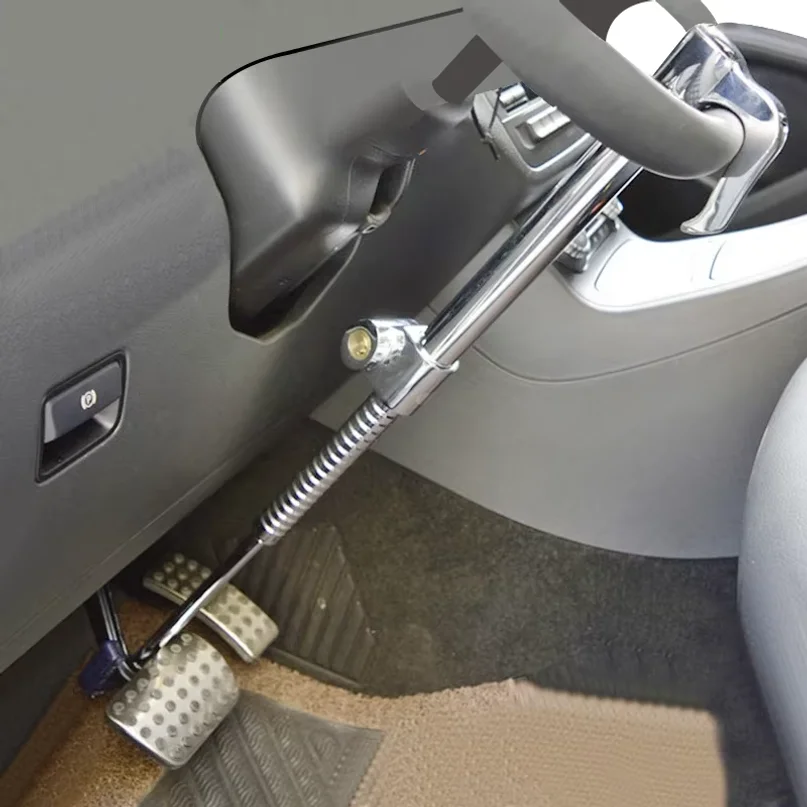General Motors Brake Lock Steering Wheel Lock Retractable Double Hook Car Clutch Pedal Lock Security Anti-theft Auto Parts