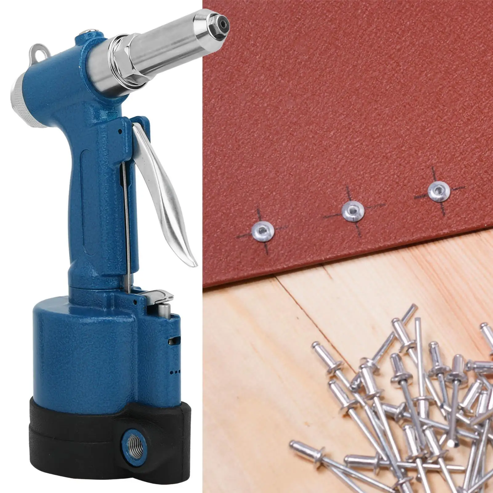 Pneumatic Rivet Tool Heavy Duty Blind Riveter for aluminum Iron Stainless Steel Fastening