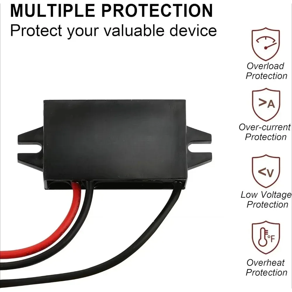 Waterproof 12V/24V Step Down To 5V 3A Converter Buck Module Power Adapter Compatible With Cellphone Car (USB Type-C Connector) 4