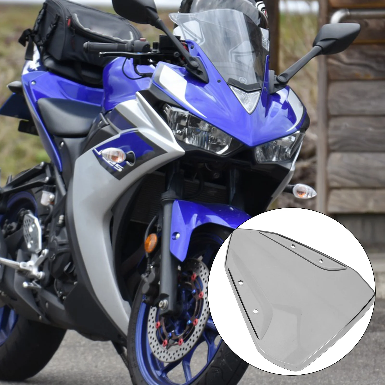 

Motorcycle Windshield Deflector Windscreen Clear Refit Reinforcement Plastic Universal