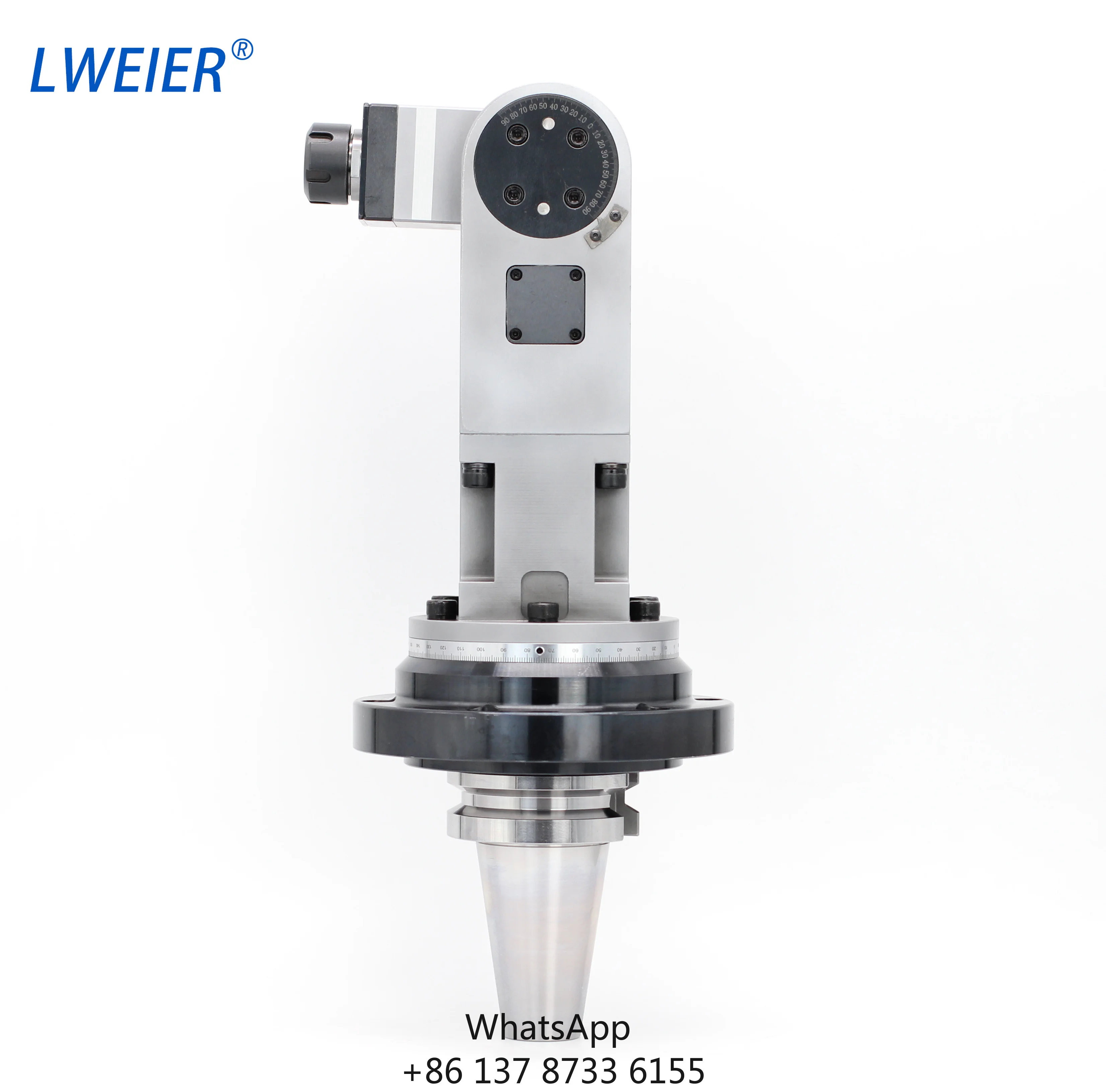 Universal 360° Rotation Angle Head BT40 BT50 CAT40 CAT50 ISO40 ISO50 Milling Side Extended Side Milling Head For Milling