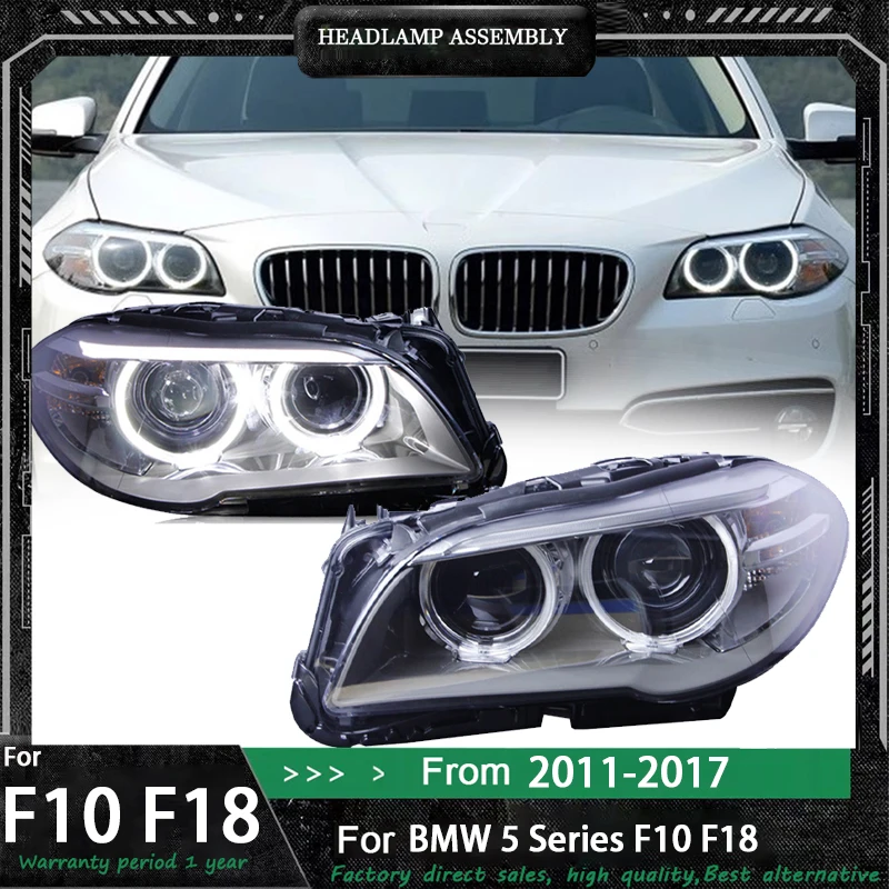 

Автомобильные светодиодные фары 2010-2016 для BMW F10, светодиодные фары, линзы проектора F18 520i 525i 530i F11, передний сигнал DRL, автомобильная промышленность