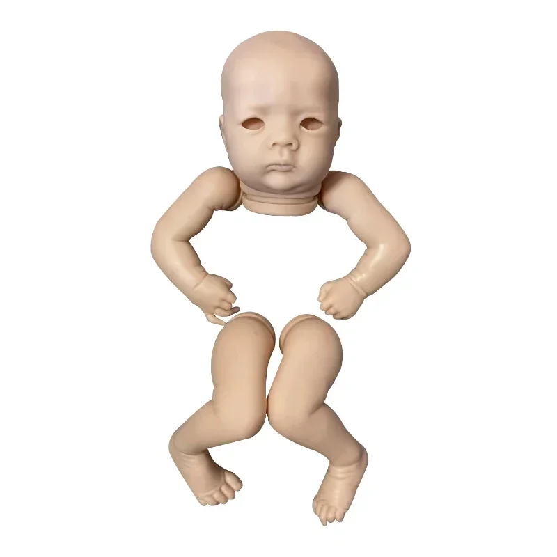 Kit de muñeca Reborn de 18 pulgadas, piezas de muñeca Reborn DIY Jule con cuerpo y ojos de tela, Kit en blanco sin terminar sin pintar de Color fresco