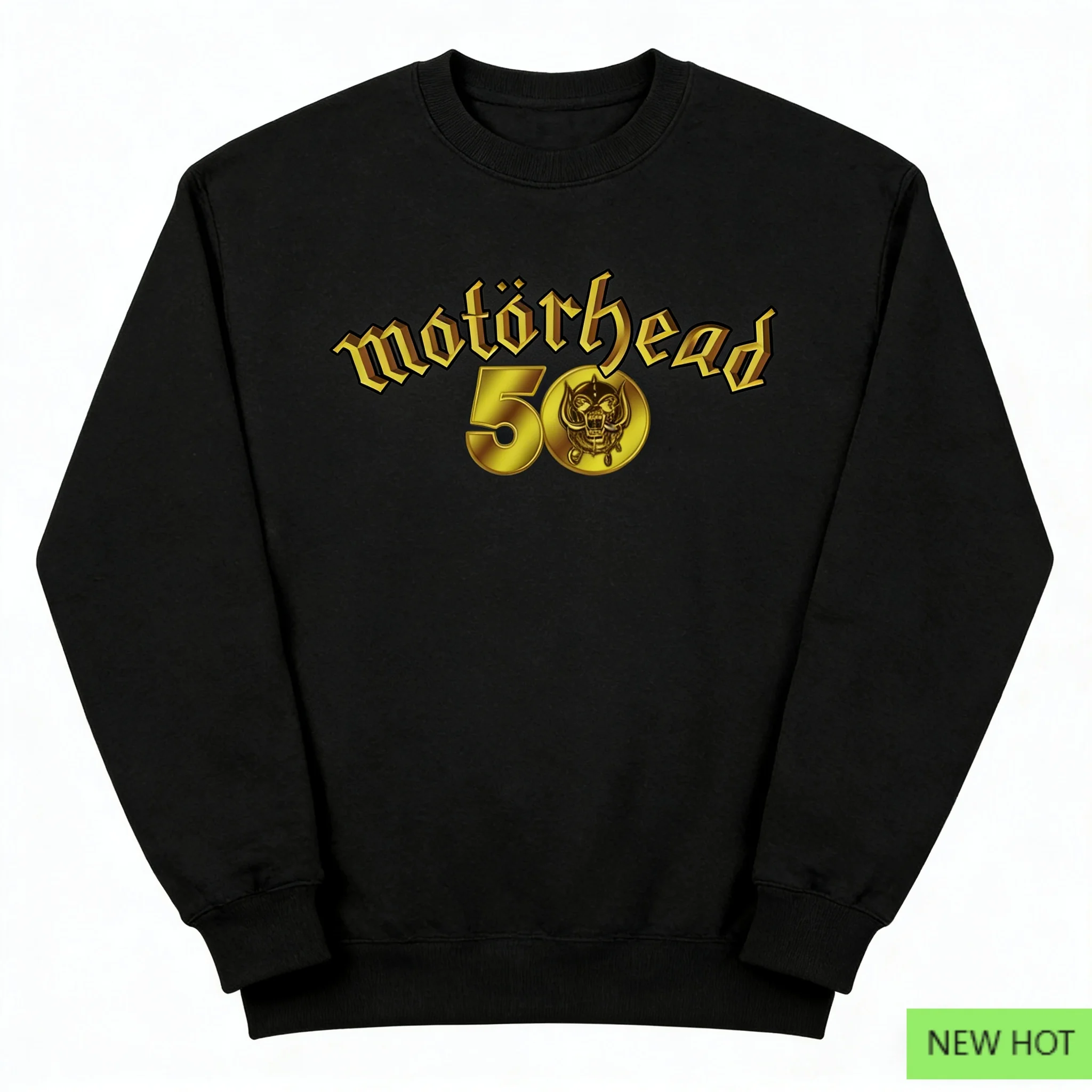 

Круглый вырез на 50-летие Motorhead, металлический верх Speed, идеально подходит для любителей, который Love Band Milestone и стиль Hard Rock