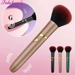 Vibromasseur clitoridien pour femme, brosse de maquillage, point G, vibrateur clitoridien, stimulateur, baguette magique AV, gode de massage, jouets sexuels pour adultes