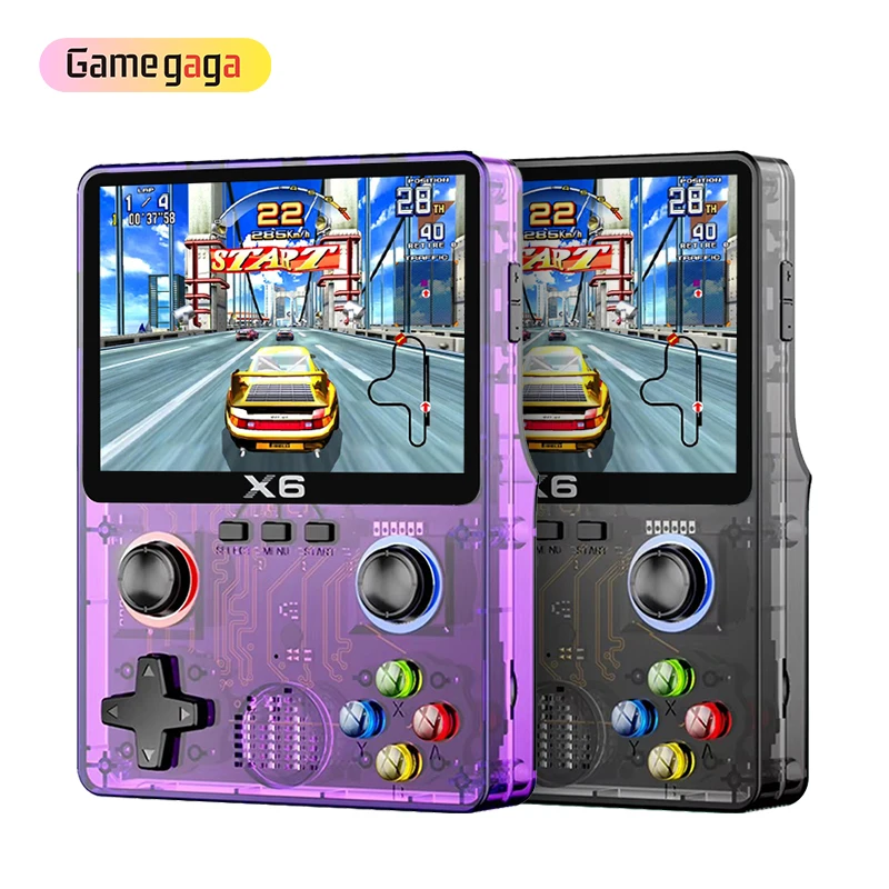 

X6 Portable Video Game Console 2000mAh 3.5 Inch IPS Screen Handheld Game Player 3D Joystick Support Double Player Children Gifts