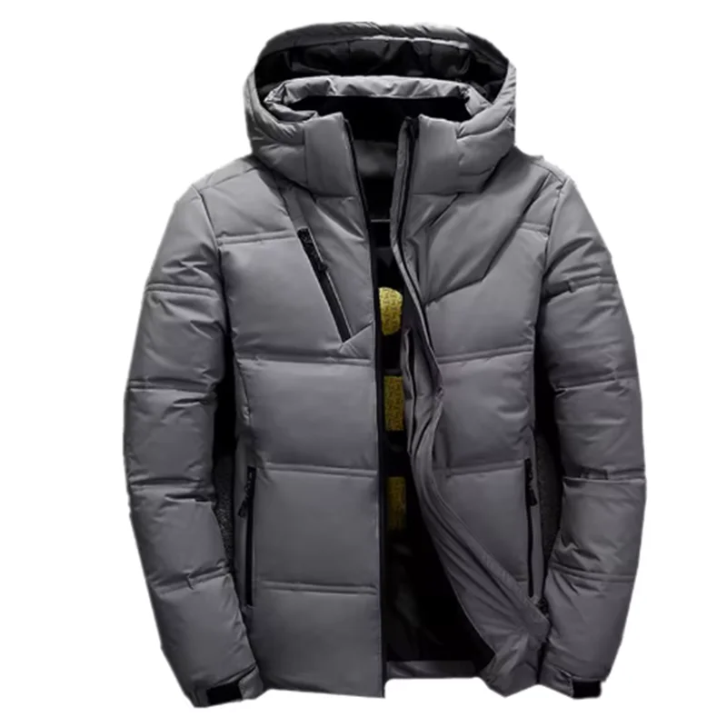 BOLUBAO 2024 Quality Brand Men Down Jacket Slim Thick Warm Solid Color Hooded Coats Fashion Casual Down Jackets Male