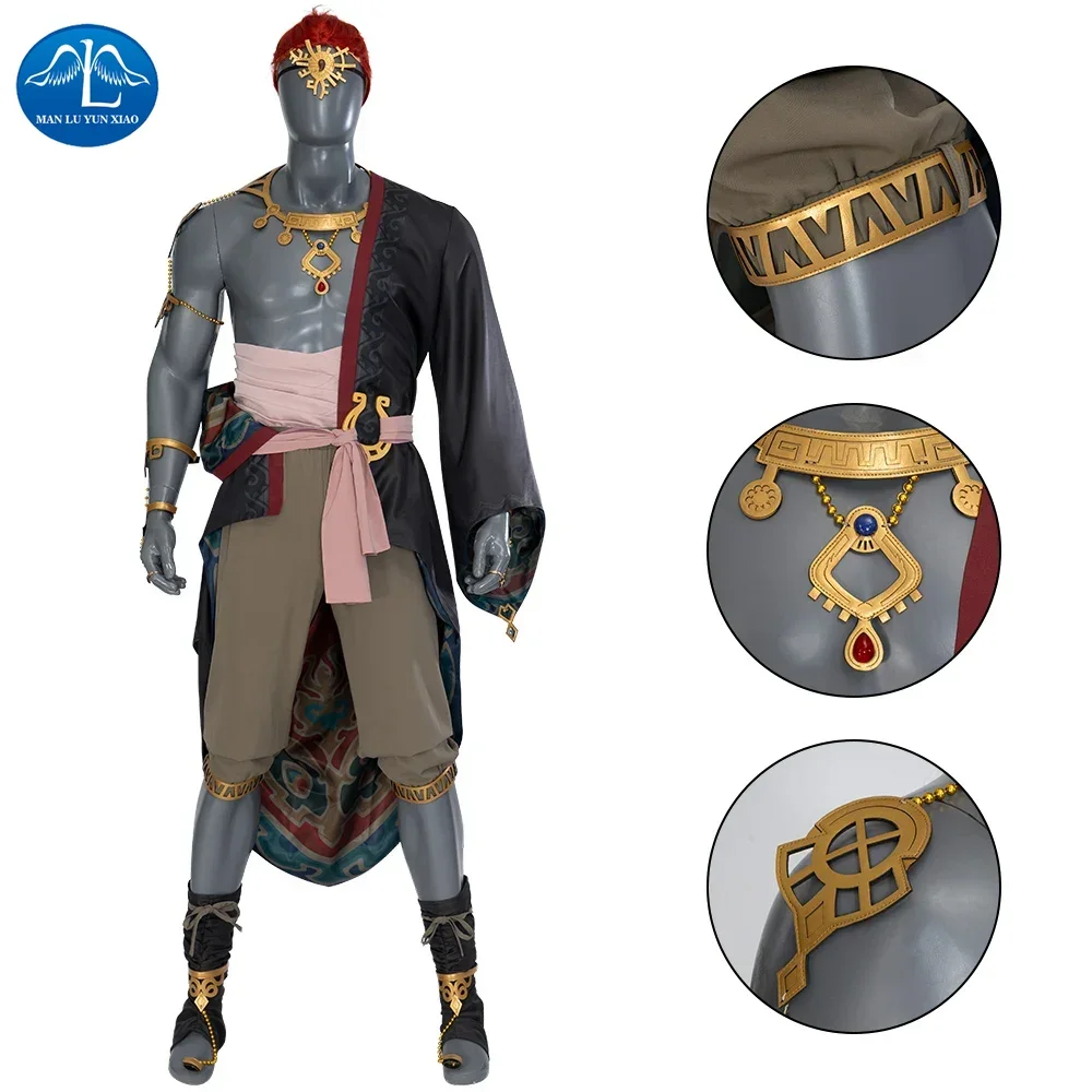 

Tears of The Kingdom Ganondorf Cosplay Custome Anime Game Hyrule Ganondorf Battle Suit for Halloween Party Adult Wig and Clothe