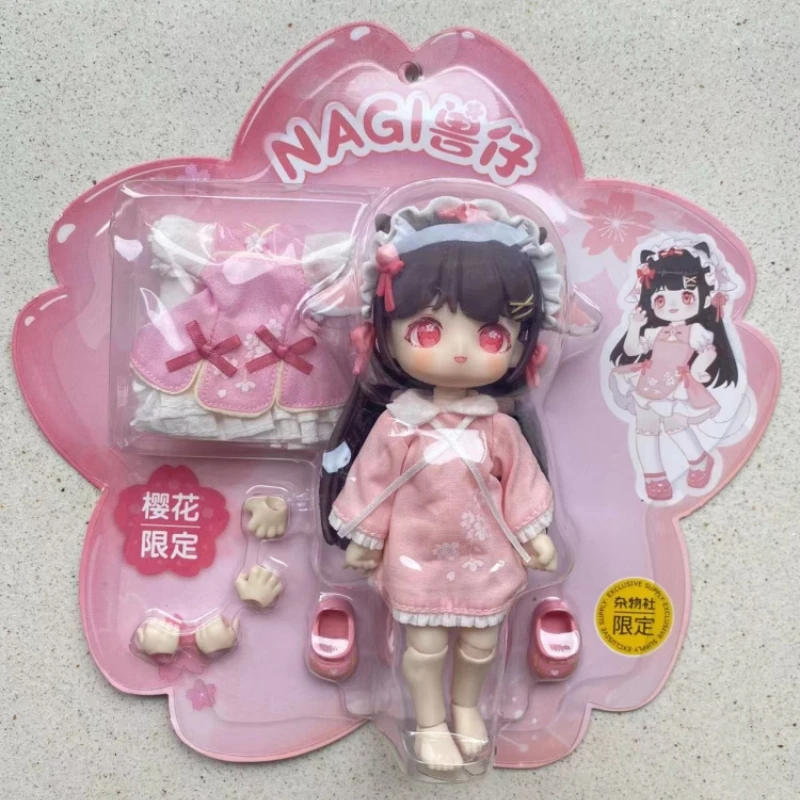 Oryginalna figura elewatora Nagi Bjd sezon wiśniowy 1/12 Bjd lalka Kawaii kolekcja statuetka z figurka Model akcji